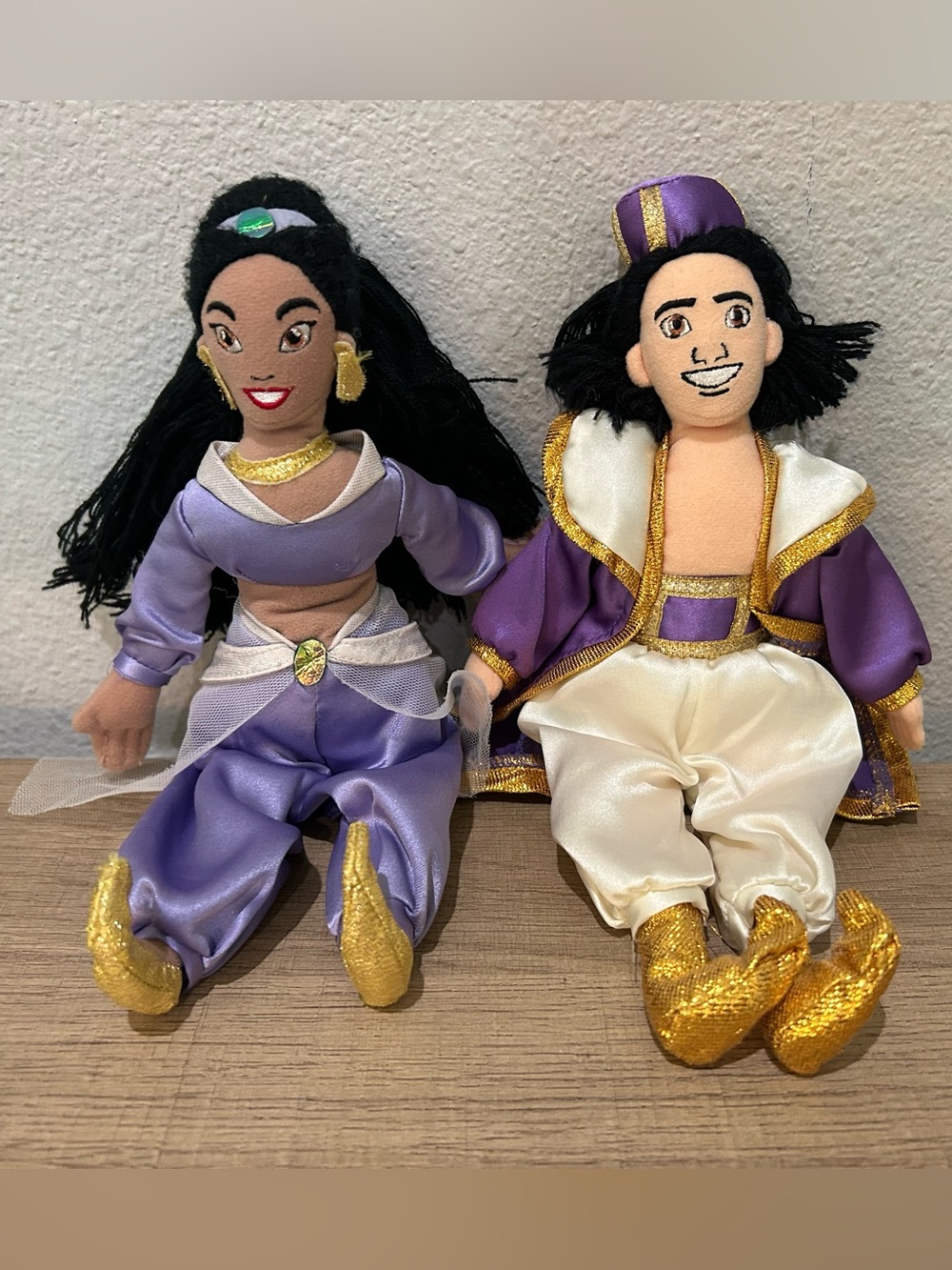 Vintage Disney Jasmine and Aladdin Plush Bundle 90s